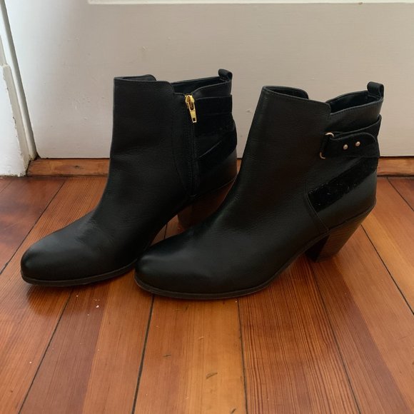 Julianne Hough for Sole Society Idelle Bootie, black leather, size 9.5, EUC - Picture 5 of 12